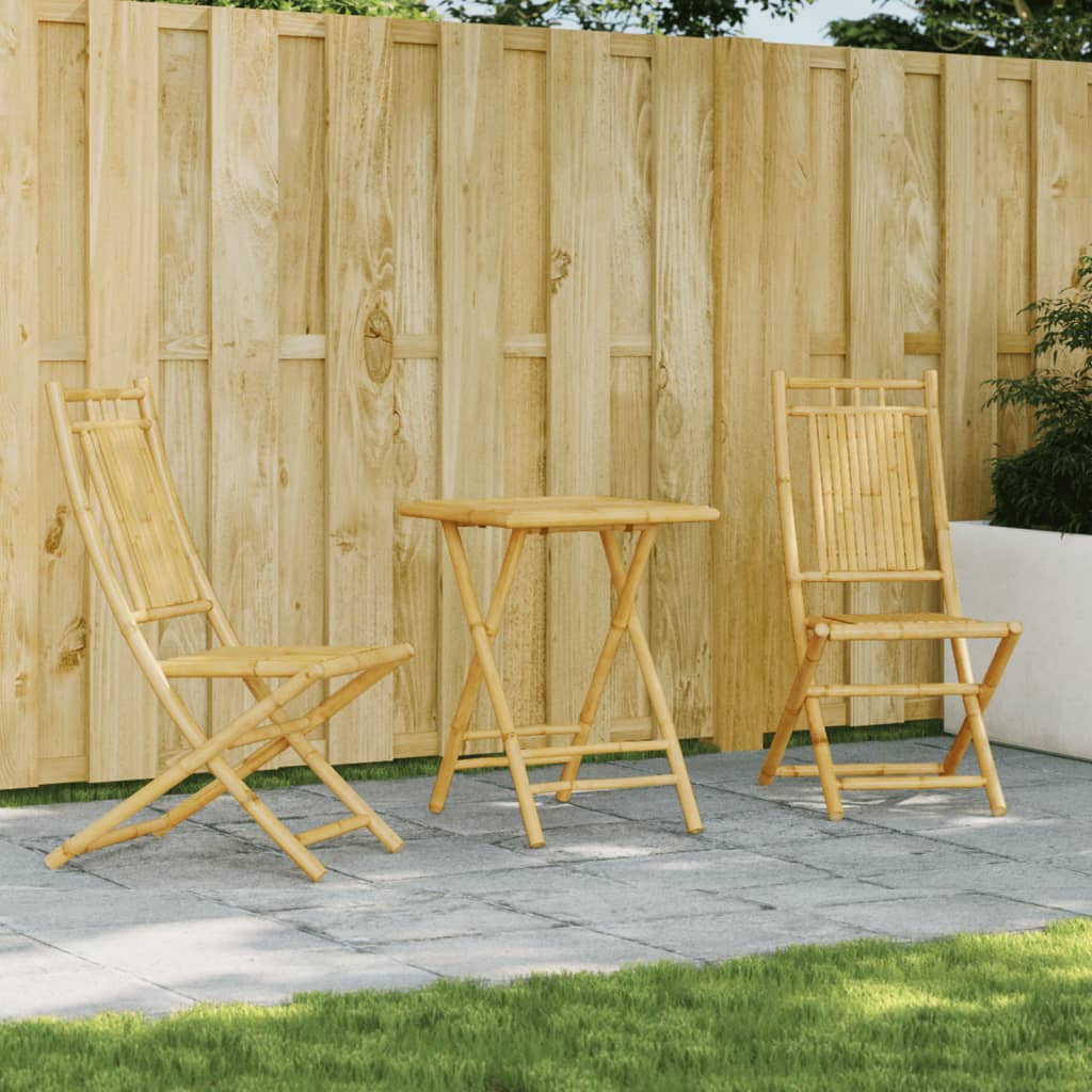Set Mobilier Bistro, 3 Piese, Bambus