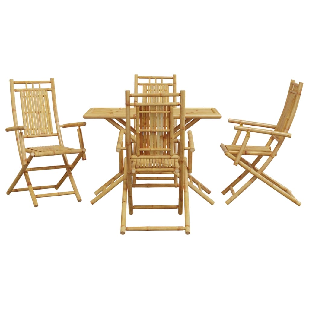 Set Mobilier De Grădină, 5 Piese, Bambus
