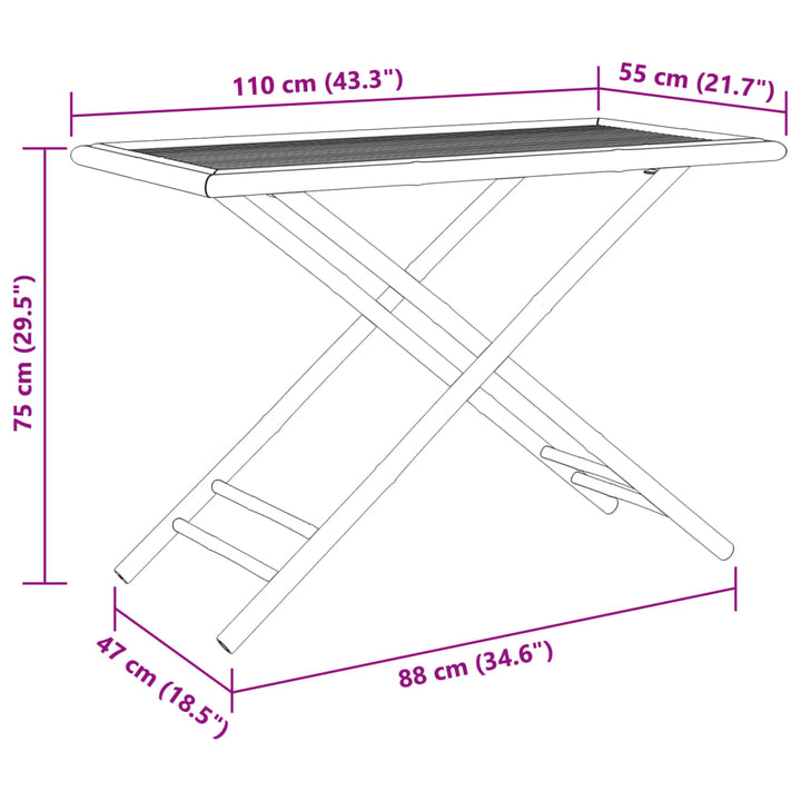 Set Mobilier De Grădină, 5 Piese, Bambus