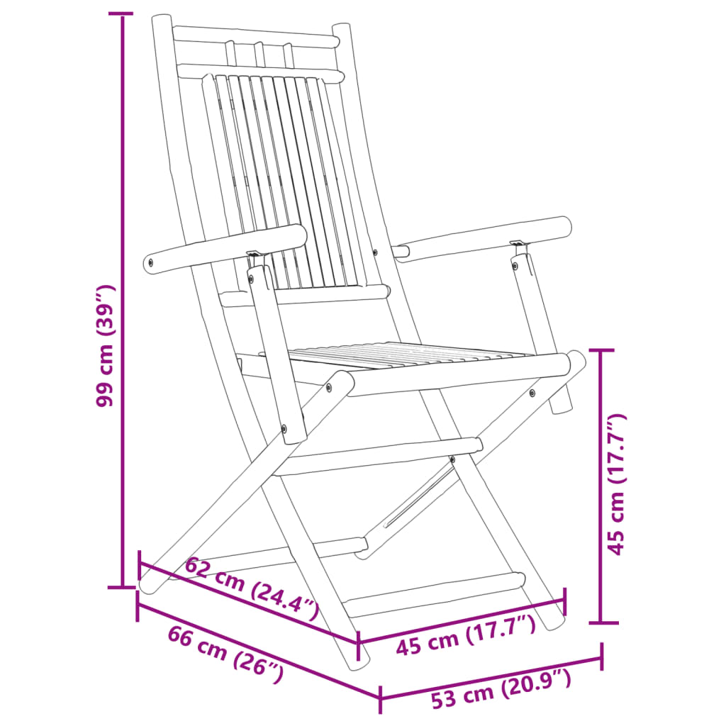 Set Mobilier De Grădină, 5 Piese, Bambus