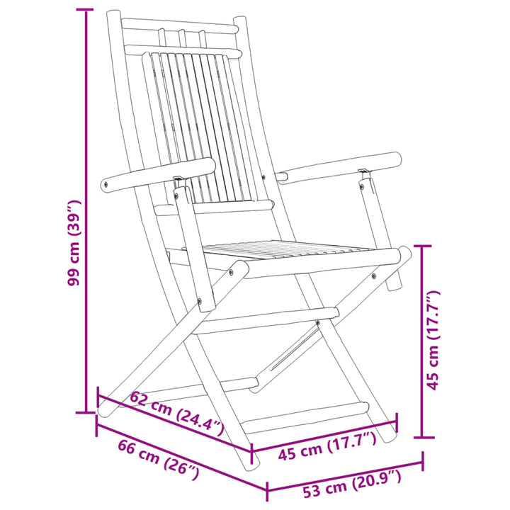Set Mobilier De Grădină, 5 Piese, Bambus