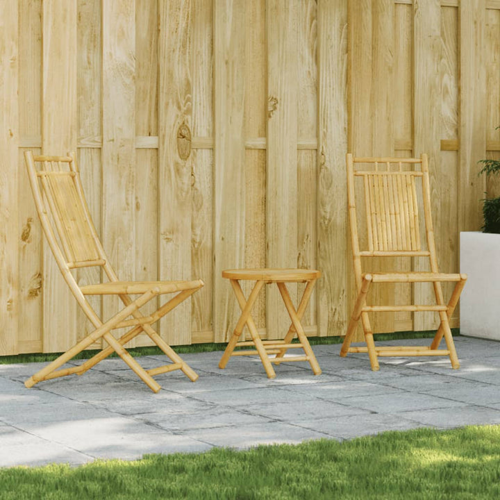 Set Mobilier Bistro, 3 Piese, Bambus