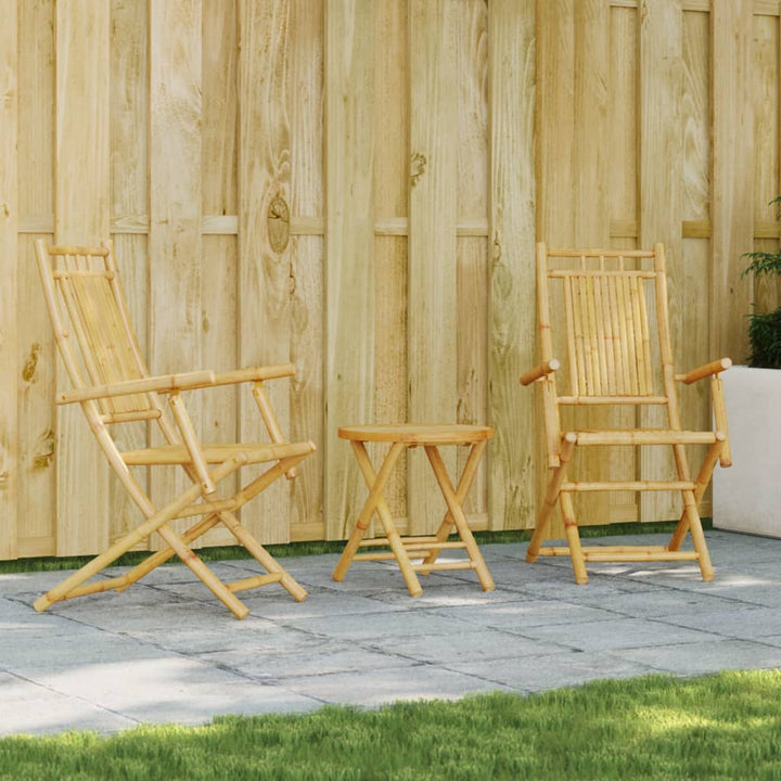 Set Mobilier Bistro, 3 Piese, Bambus