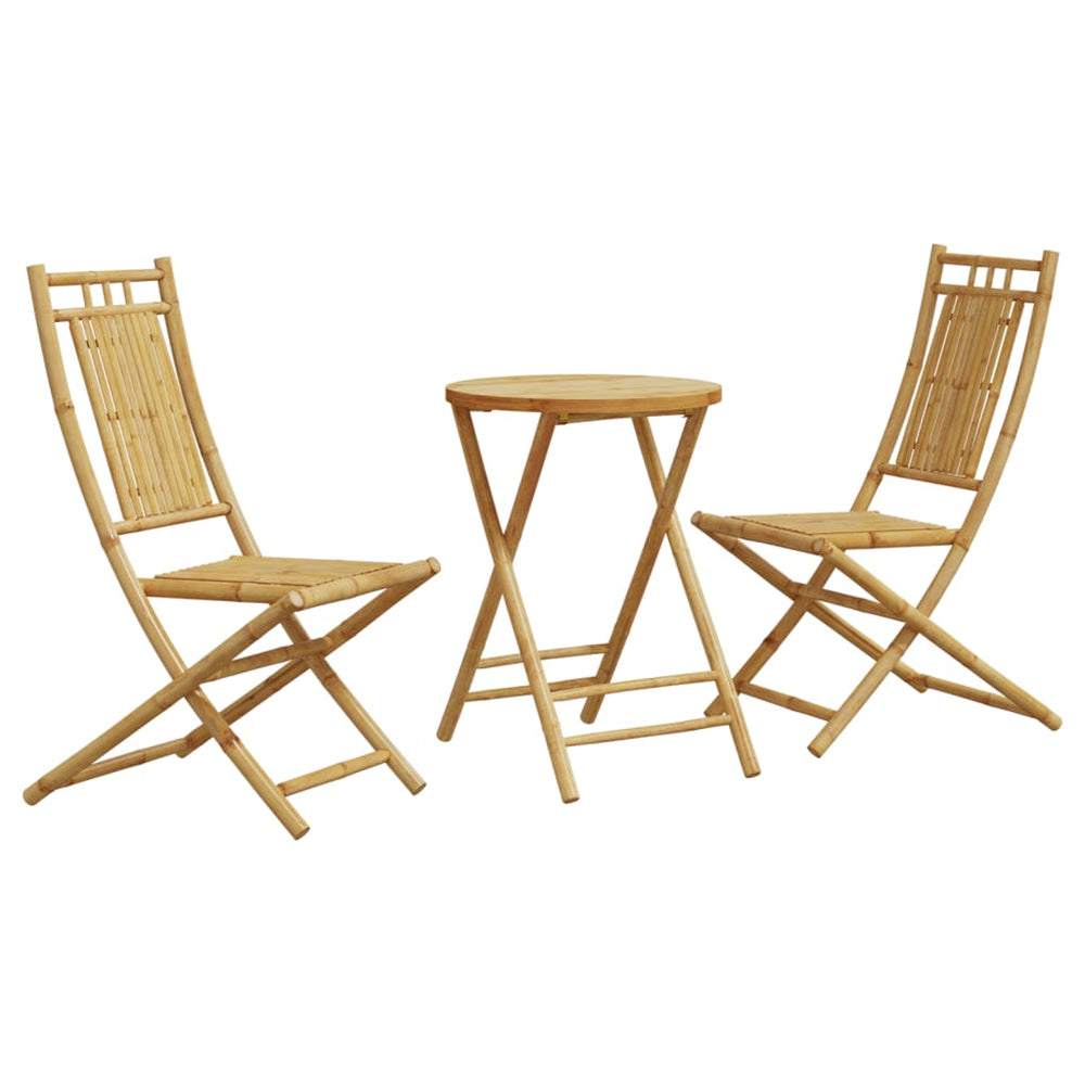 Set Mobilier Bistro, 3 Piese, Bambus