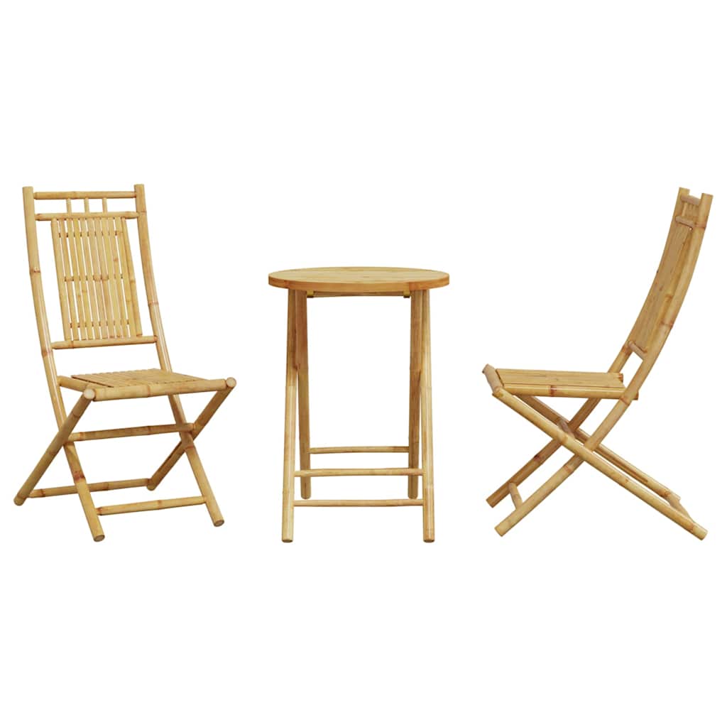 Set Mobilier Bistro, 3 Piese, Bambus
