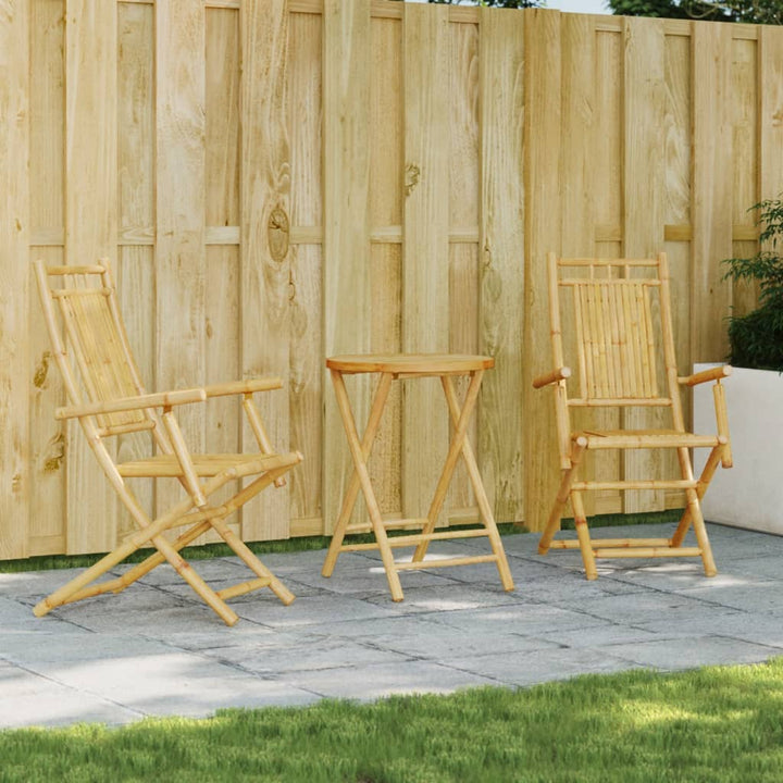 Set Mobilier Bistro, 3 Piese, Bambus
