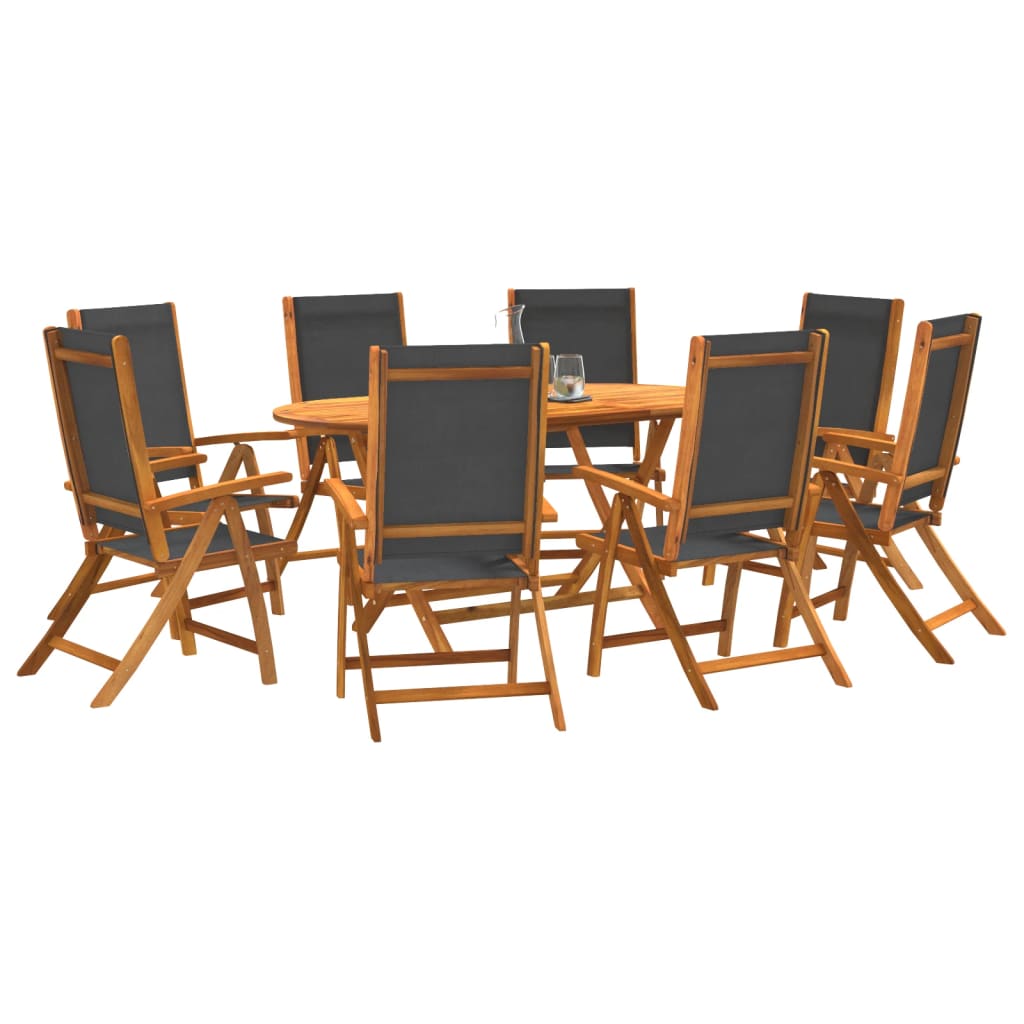 Set Mobilier De Exterior, 7 Piese, Lemn Masiv De Acacia