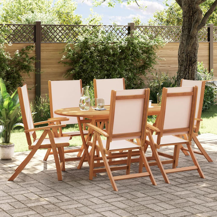 Set Mobilier De Exterior, 7 Piese, Lemn Masiv De Acacia