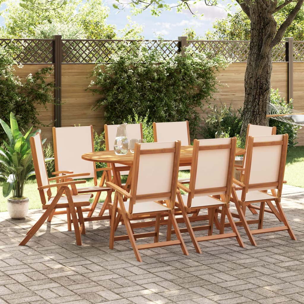 Set Mobilier De Exterior, 7 Piese, Lemn Masiv De Acacia