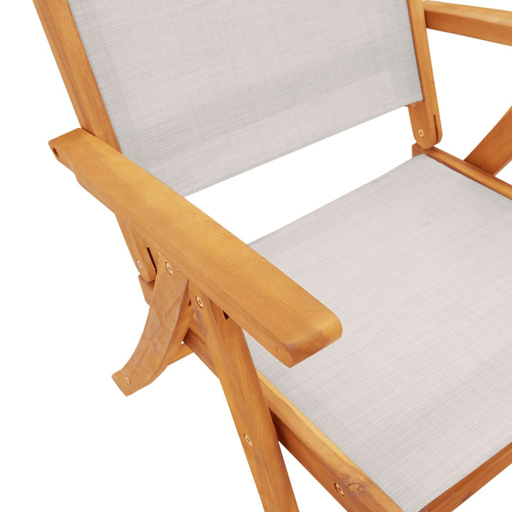 Set Mobilier De Grădină, 7 Piese, Lemn Masiv Acacia/Textilenă
