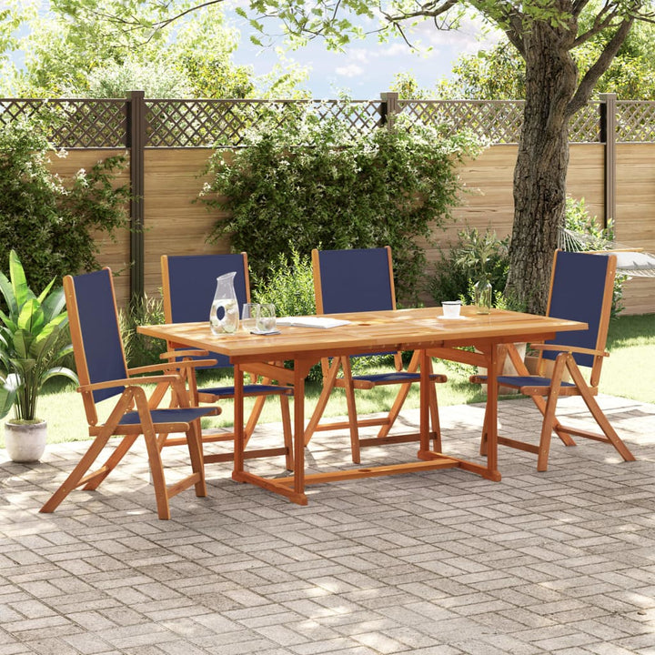 Set Mobilier De Grădină, 7 Piese, Lemn Masiv Acacia/Textilenă