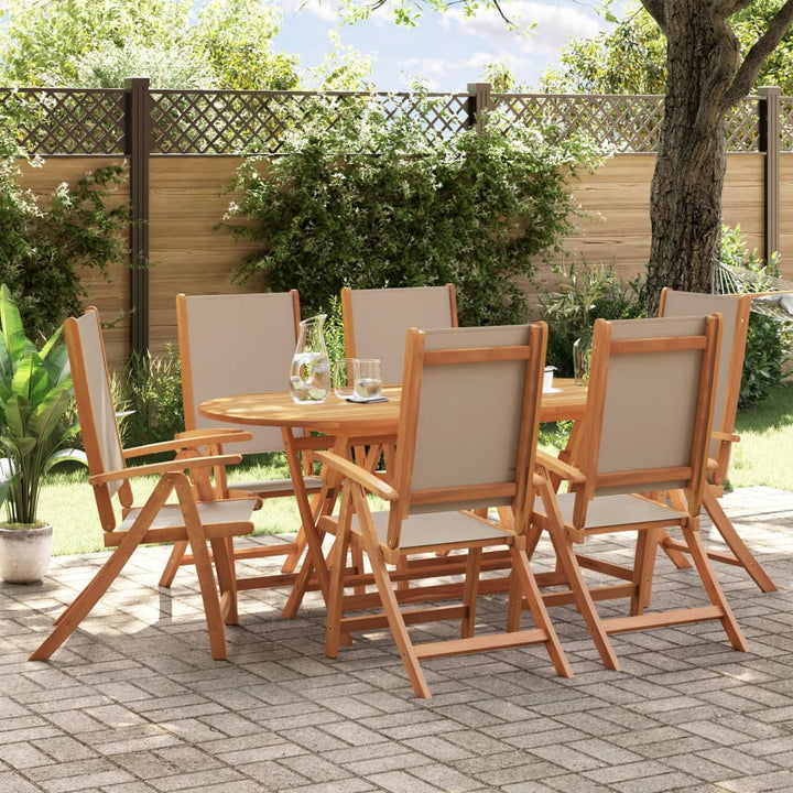 Set Mobilier De Exterior, 7 Piese, Lemn Masiv De Acacia