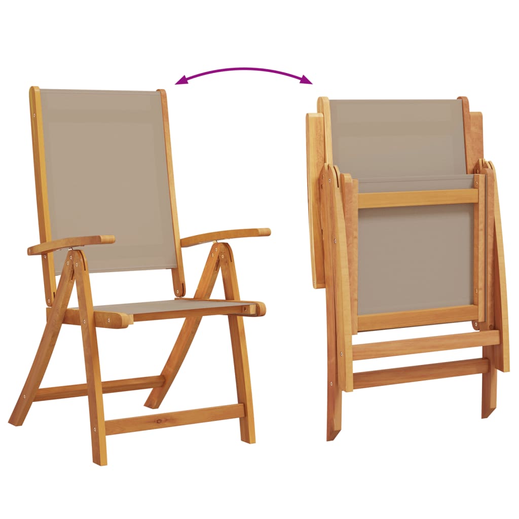 Set Mobilier De Grădină, 7 Piese, Lemn Masiv Acacia/Textilenă