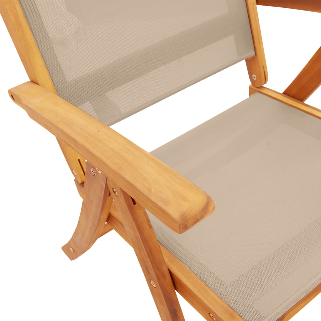 Set Mobilier De Grădină, 7 Piese, Lemn Masiv Acacia/Textilenă