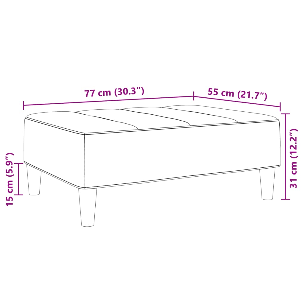 Taburet, , 77X55X31 Cm, Catifea