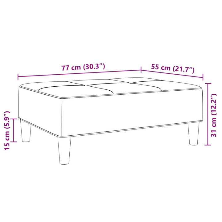 Taburet Model Mozaic, 77X55X31 Cm, Material Textil