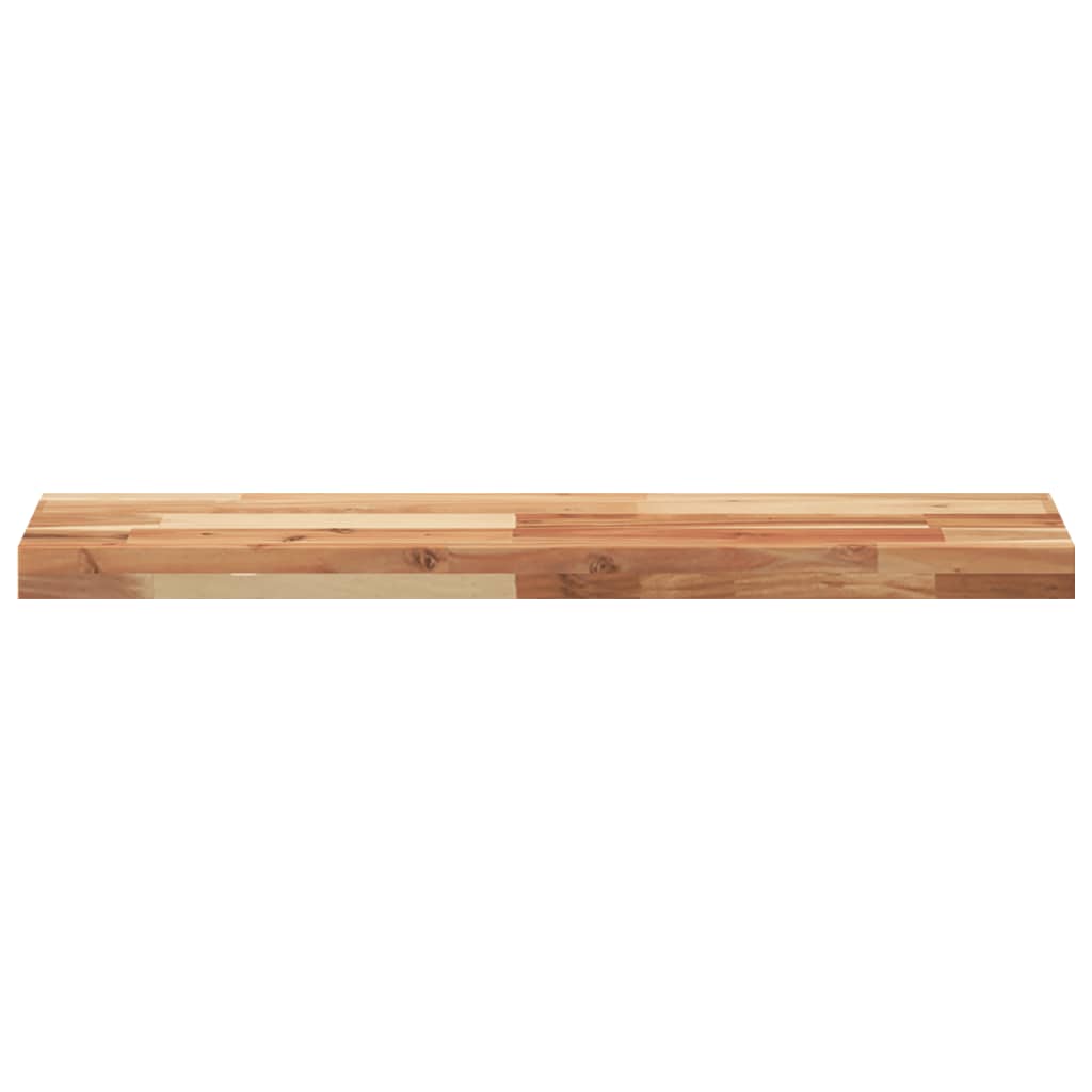 Rafturi Suspendate 2 Buc. 100X20X4Cm Lemn Masiv Acacia Netratat Maro Închis