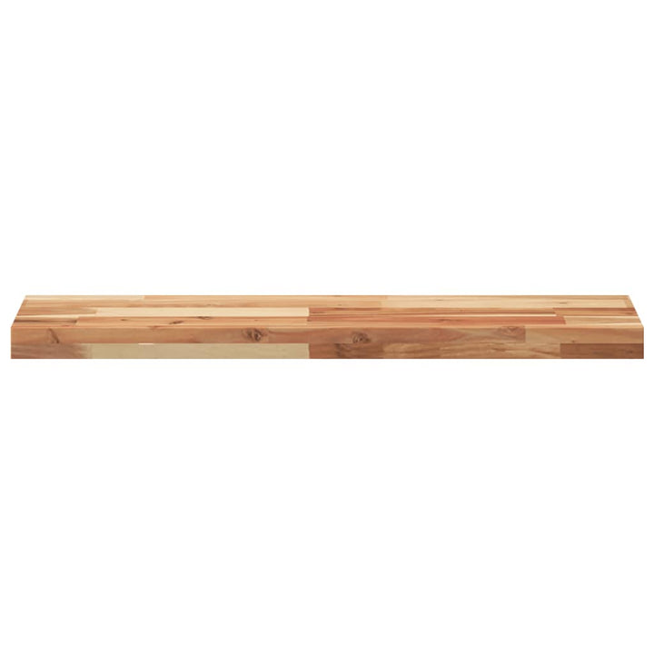 Rafturi Suspendate 2 Buc. 100X20X4Cm Lemn Masiv Acacia Netratat Maro Închis