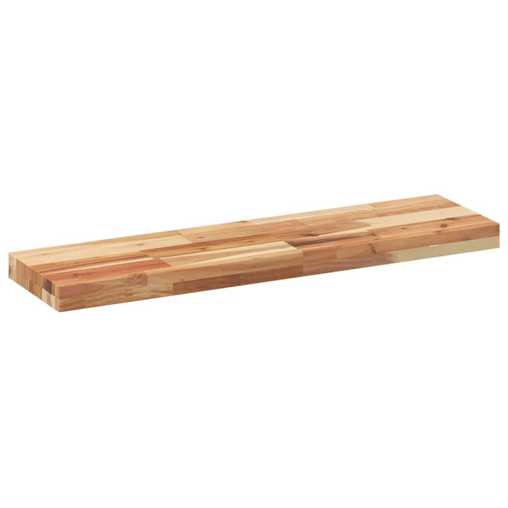 Rafturi Suspendate 2 Buc. 100X20X4Cm Lemn Masiv Acacia Netratat Maro Închis