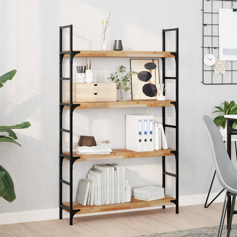 Rafturi Suspendate 2 Buc. 100X20X4Cm Lemn Masiv Acacia Netratat Maro Închis