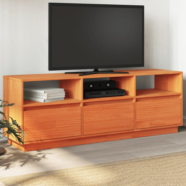 Comodă Tv, 140X37X50 Cm, Lemn Masiv De Pin