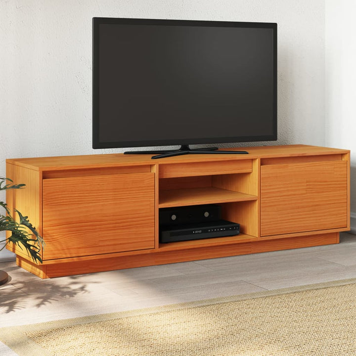 Comodă Tv, , 140X35X40 Cm, Lemn Masiv De Pin