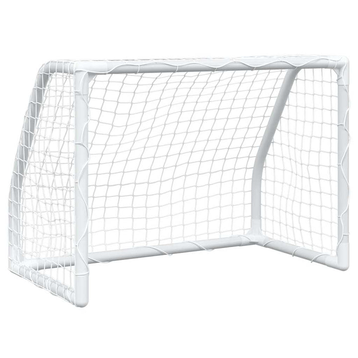 Porți De Fotbal De Copii 2 Buc., Cu Minge Alb 64X35X48 Cm Metal