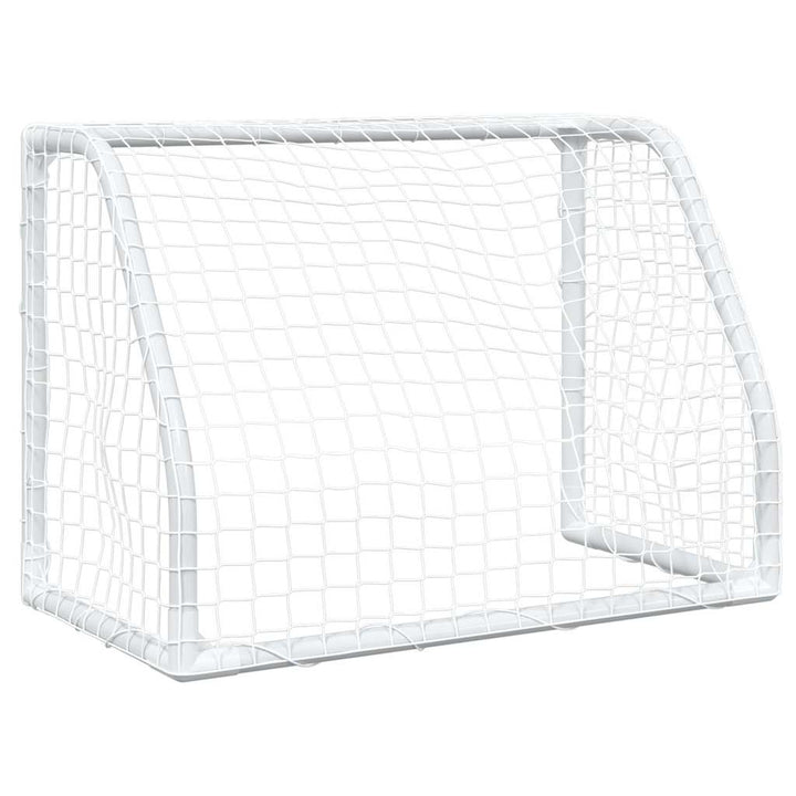 Porți De Fotbal De Copii 2 Buc., Cu Minge Alb 64X35X48 Cm Metal
