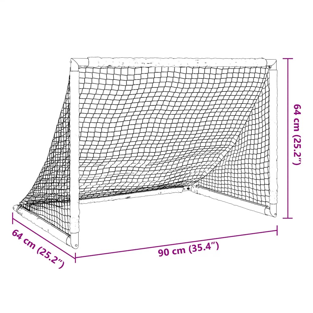 Poartă De Fotbal Pentru Copii, Pliabilă, Negru, 90X64X64 Cm