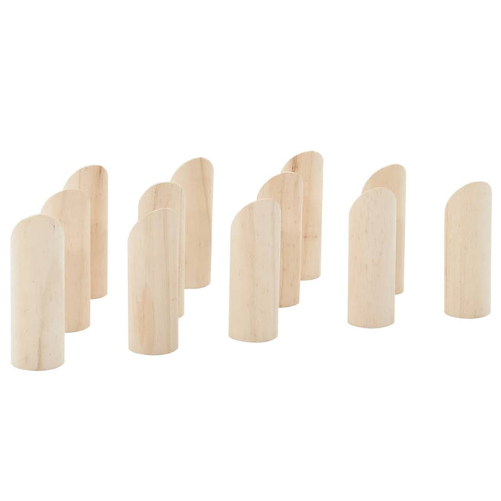 Kubb Set Jocuri Cu Numere 13 Piese Geantă De Transport Lemn Masiv Pin