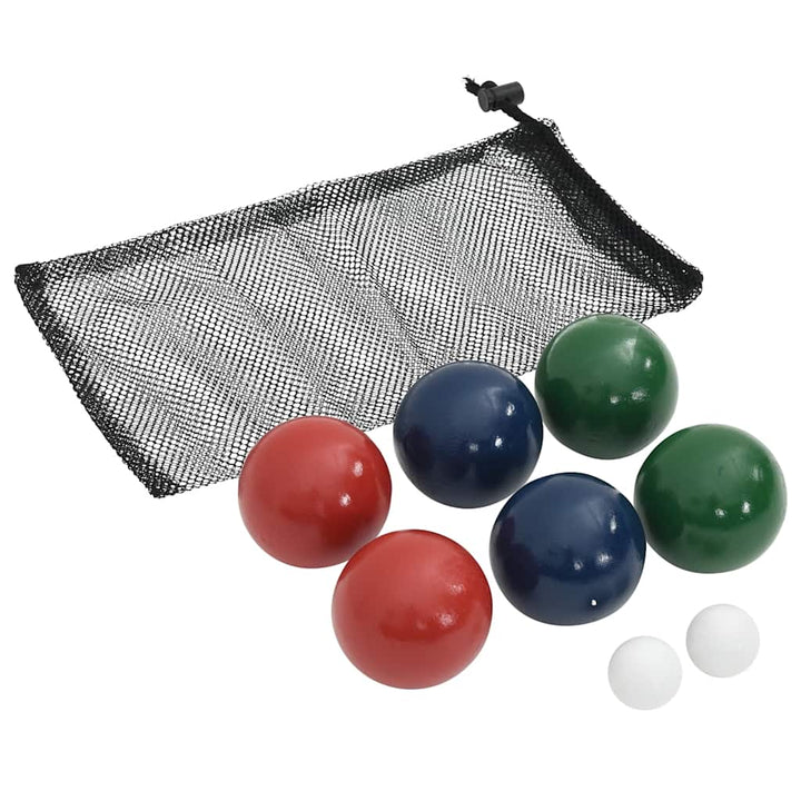 Set Mingi De Bocce 8 Piese Geantă De Transport Lemn Masiv Pin