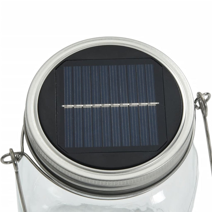 Lampă Solară Din Sticlă Pentru Exterior, 12 Buc., Alb Cald