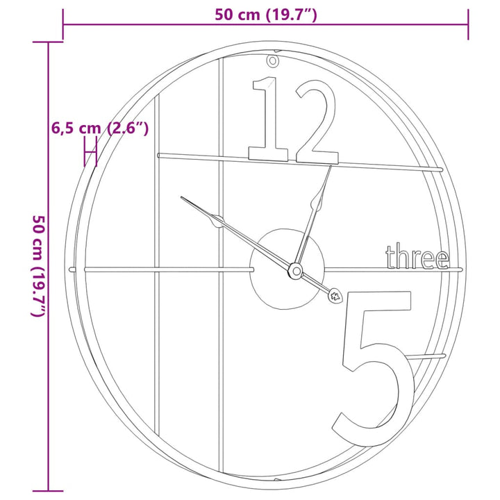 Ceas De Perete, , 50 Cm, Fier
