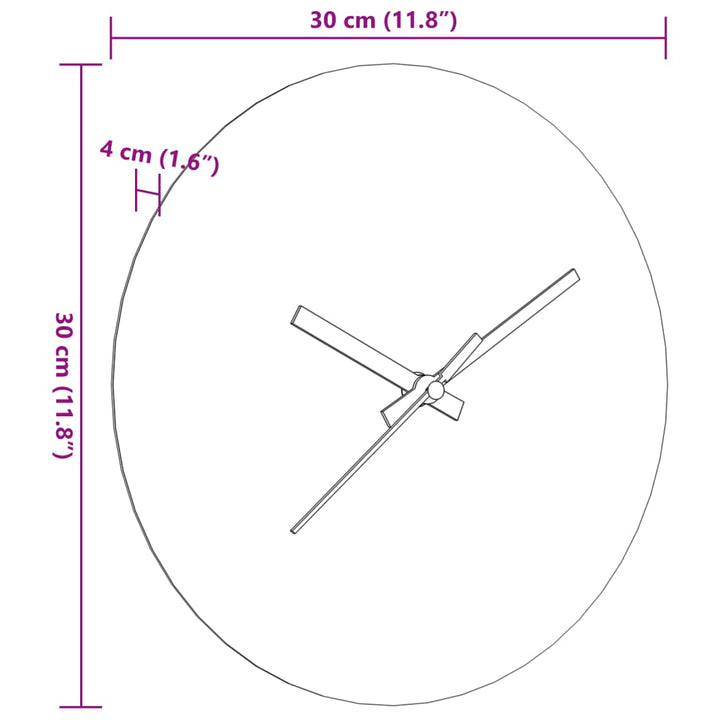 Ceas De Perete Cu Scale Luminoase Și Indicatori, , Ø30 Cm