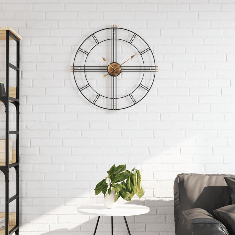 Ceas De Perete, Negru, Ø60 Cm, Fier
