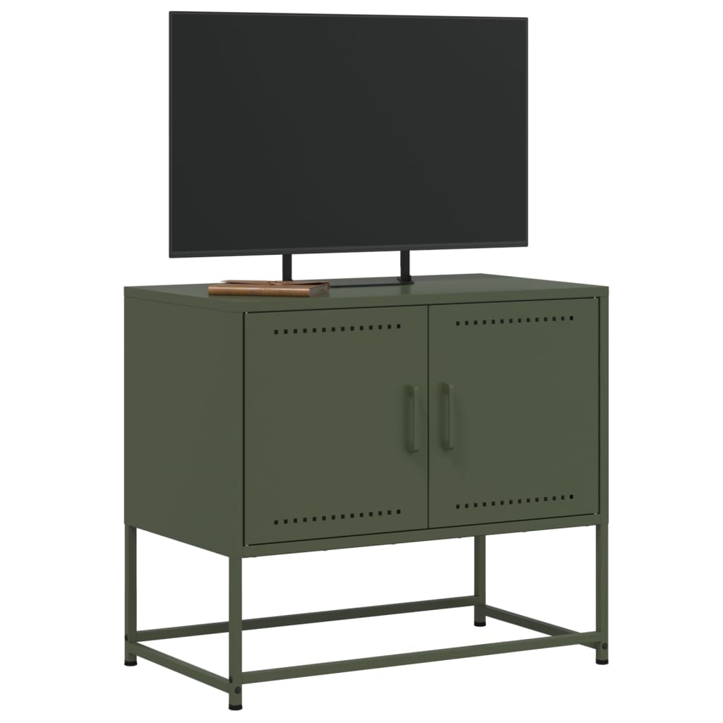 Dulap Tv, Măsliniu, 68,5X39X60,5 Cm, Oțel