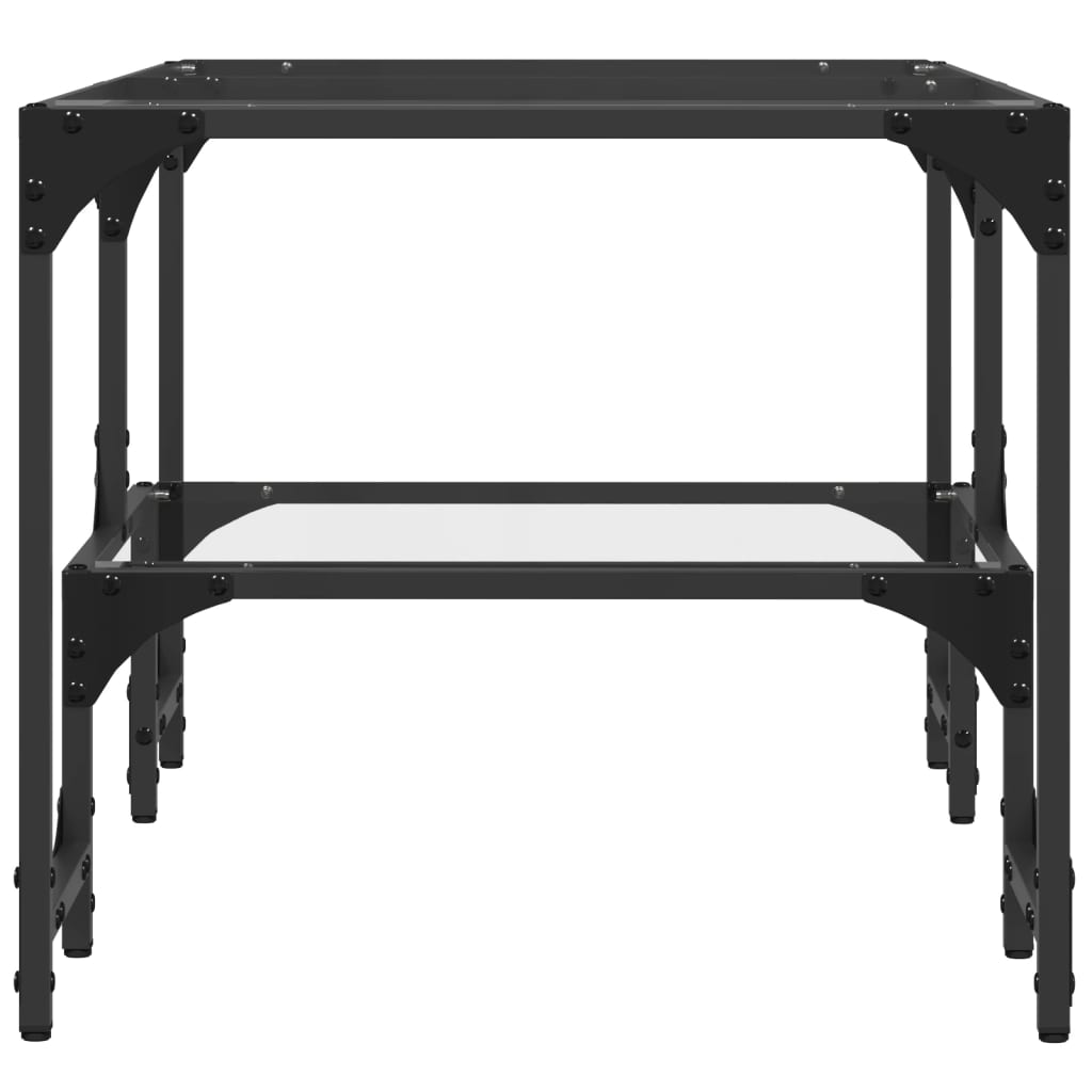 Măsuță De Cafea Cu Blat Sticlă Ă 98,5X50X45 Cm Oțel