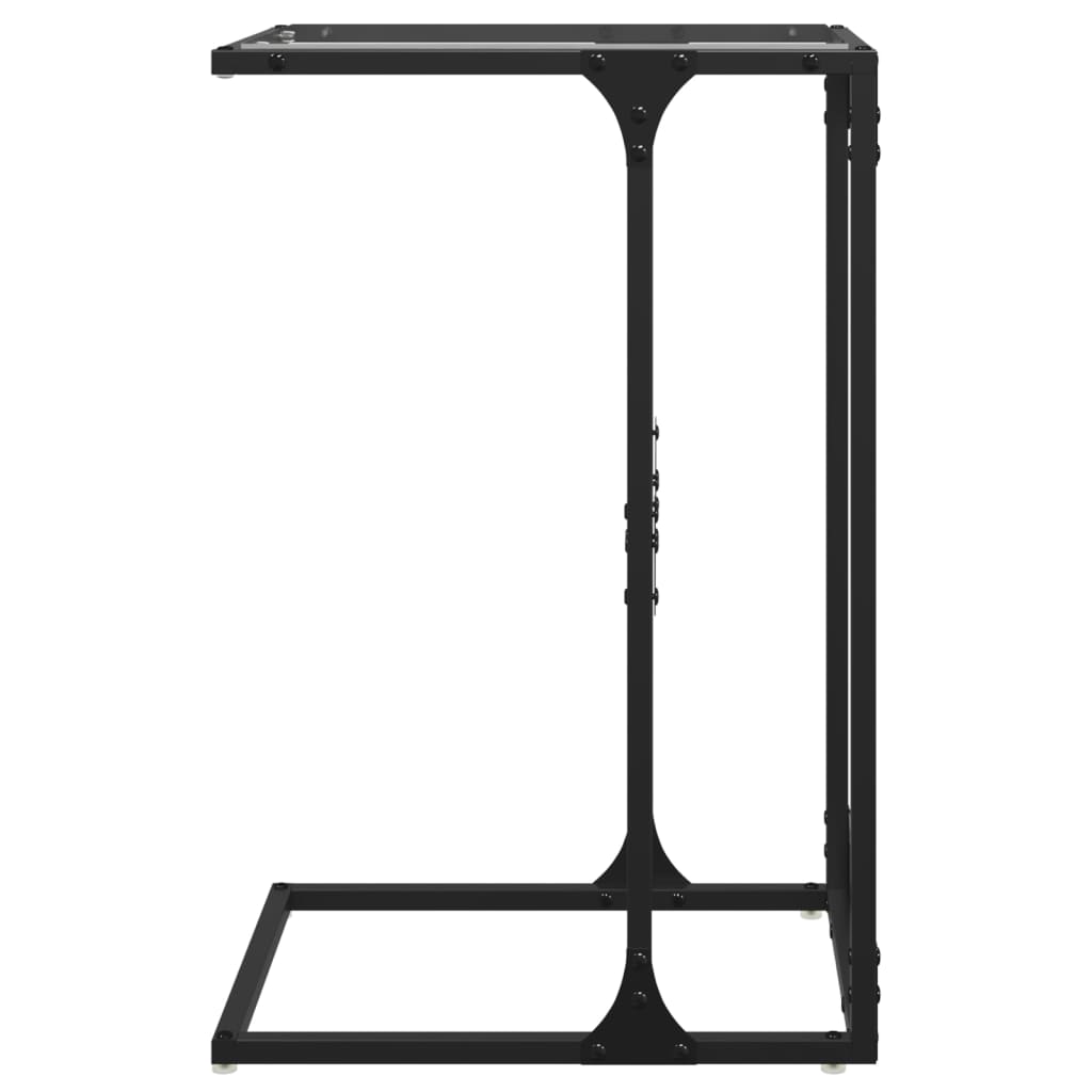Măsuță Laterală Blat Din Sticlă Ă 40X30X61,5 Cm Oțel