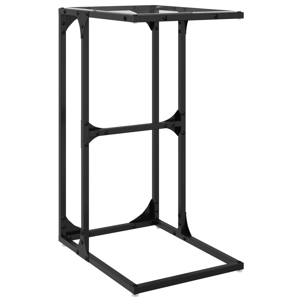 Măsuță Laterală Blat Din Sticlă Ă 40X30X61,5 Cm Oțel