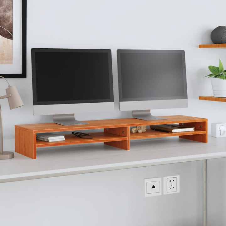 Stand Pentru Monitor, 100X24X13 Cm, Lemn Masiv De Pin