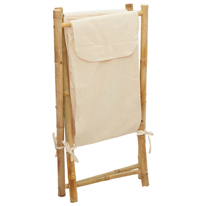 Coș De Rufe, Alb Crem, 41,5X36X63,5 Cm, Bambus