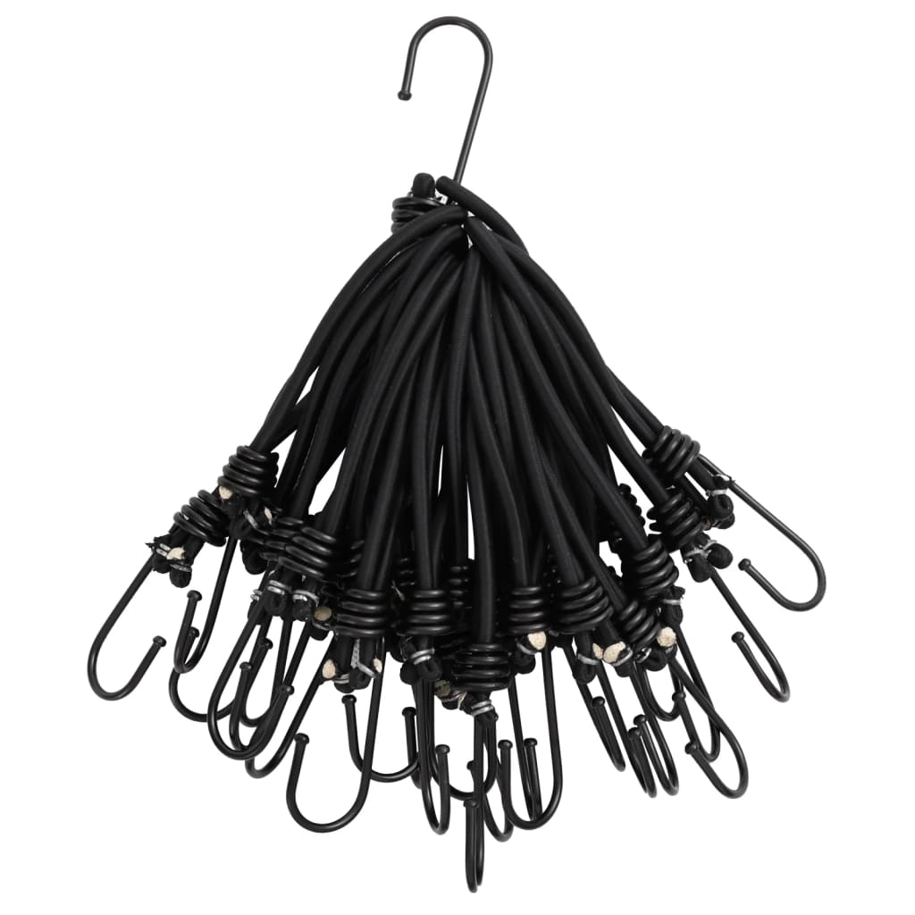 Funie Elastică Cu Cârlige, 50 Buc., 17 Cm
