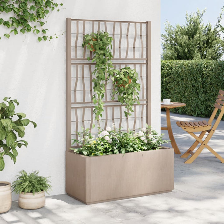 Jardinieră De Grădină Cu Spalier, Alb, 80X36X140 Cm, Pp