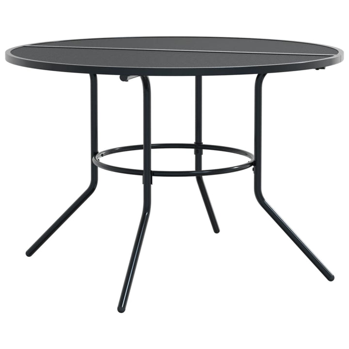 Masă Terasă Rotundă, Antracit Ø110X72,5 Cm Oțel Vopsit Electro.