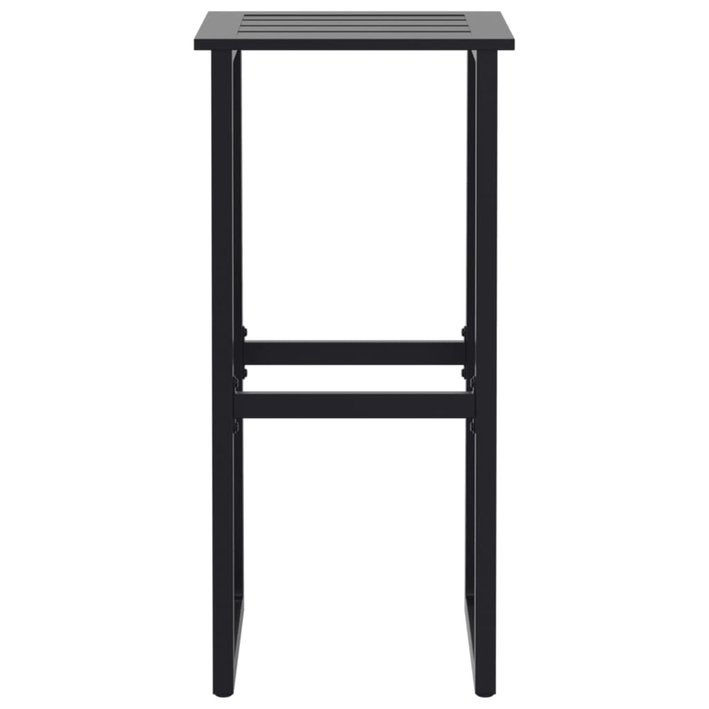 Scaune Bar, 2 Buc. Negru 38X38X80 Cm Oțel Vopsit Electrostatic