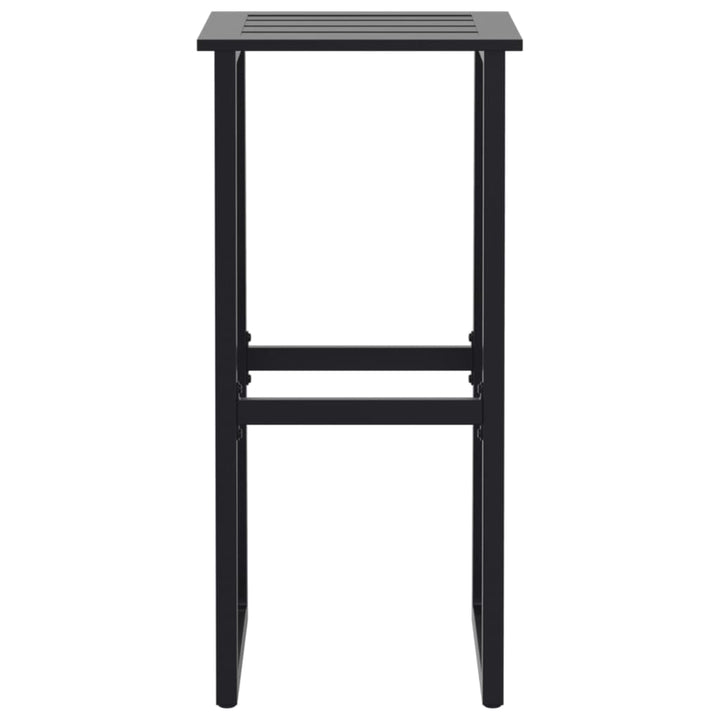 Scaune Bar, 2 Buc. Negru 38X38X80 Cm Oțel Vopsit Electrostatic