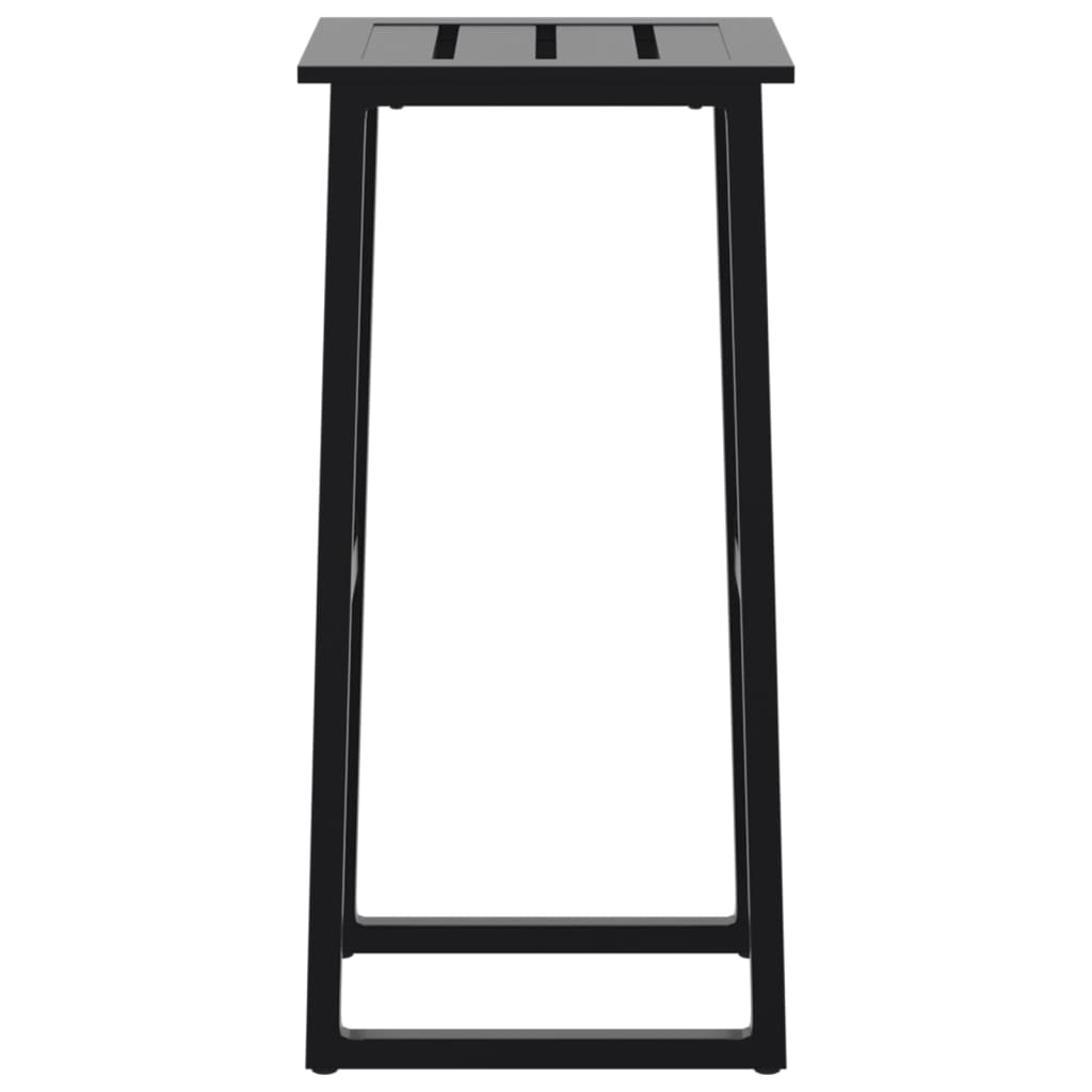 Scaune Bar, 2 Buc. Negru 38X38X80 Cm Oțel Vopsit Electrostatic