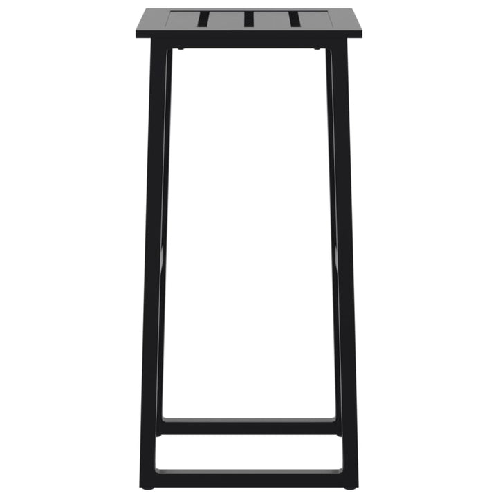 Scaune Bar, 2 Buc. Negru 38X38X80 Cm Oțel Vopsit Electrostatic