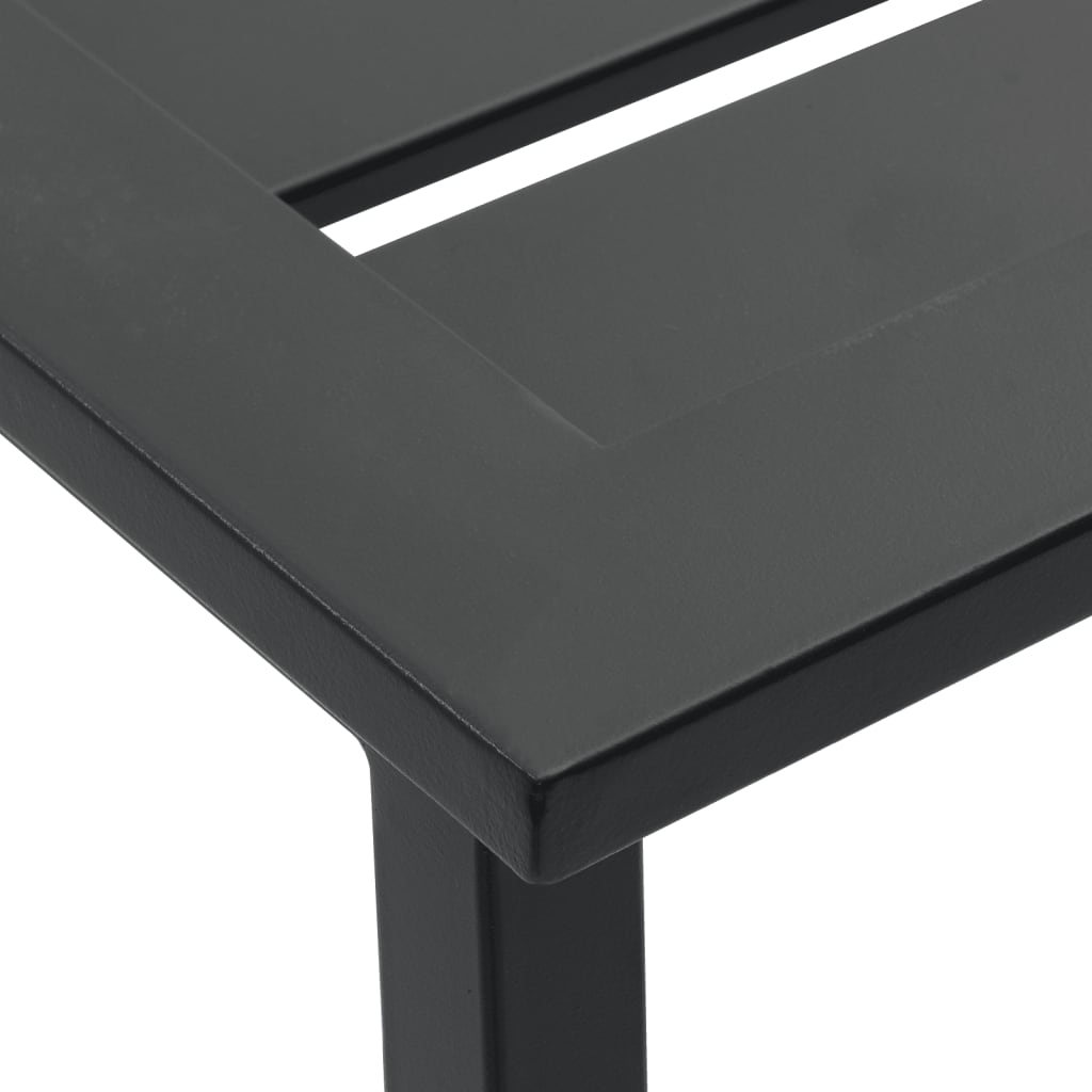 Scaune Bar, 2 Buc. Negru 38X38X80 Cm Oțel Vopsit Electrostatic