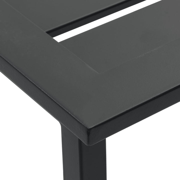 Scaune Bar, 2 Buc. Negru 38X38X80 Cm Oțel Vopsit Electrostatic